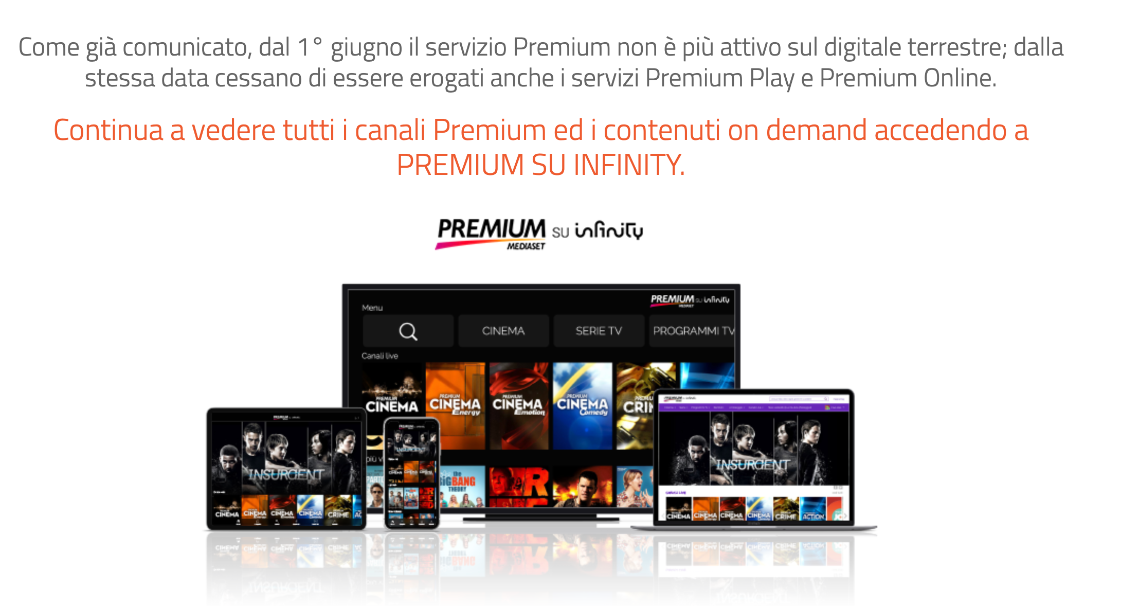 Mediaset premium non è attivo sul digitale terrestre